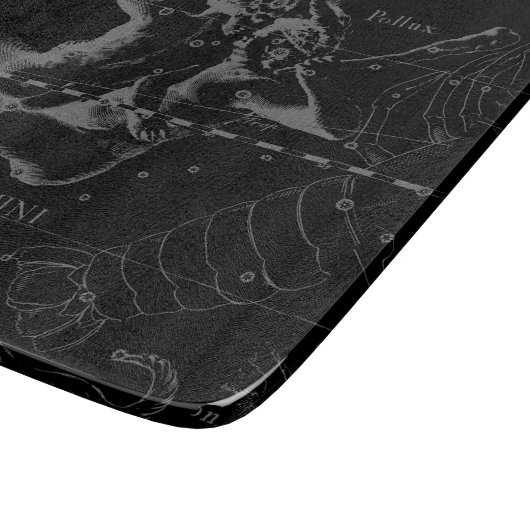 Gemini Constellation Hevelius 1690 on Black Snijplank (Hoek)