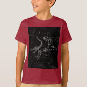Gemini Constellation Hevelius 1690 on Black T-shirt (Voorkant)