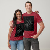 Gemini Constellation Hevelius 1690 on Black T-shirt (Unisex)
