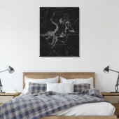 Gemini Constellation Map Engraving by Hevelius Canvas Afdruk (Insitu (Slaapkamer))