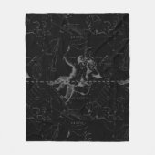 Gemini Constellation Map Engraving by Hevelius Fleece Deken (Voorkant)