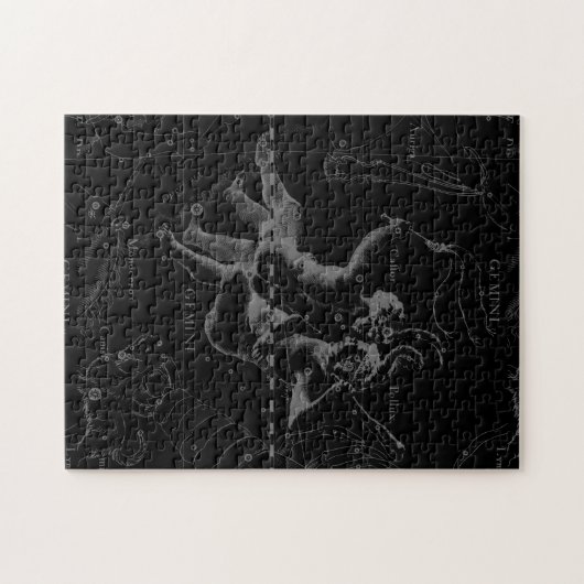 Gemini Constellation Map Engraving by Hevelius Legpuzzel (Horizontaal)