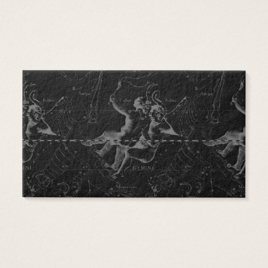 Gemini Constellation Map Engraving by Hevelius Visitekaartjes (Voorkant)