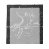 Gemini Constellation Map Hevelius 1690 op Black Notitieblok (Voorkant)
