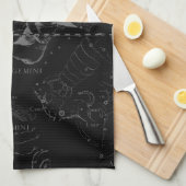 Gemini Constellation Map Hevelius 1690 op Black Theedoek (Quarter Fold)