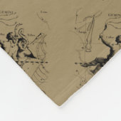 Gemini Constellation Map Hevelius circa 1690 Fleece Deken (Hoek)