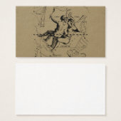 Gemini Constellation Map Hevelius circa 1690 Visitekaartjes (Voorkant /achterkant)
