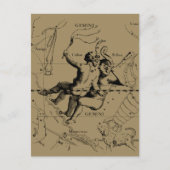 Gemini Constellation Zodiac Hevelius 1690 Briefkaart (Voorkant)