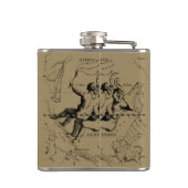 Gemini Constellation Zodiac Hevelius 1690 Heupfles (Achterkant)