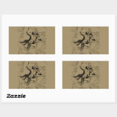 Gemini Constellation Zodiac Hevelius 1690 Rechthoekige Sticker (Vel)