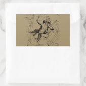 Gemini Constellation Zodiac Hevelius 1690 Rechthoekige Sticker (Tas)