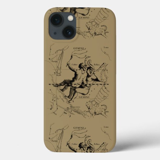 Gemini Constellation Zodiac Hevelius circa 1690 Case-Mate iPhone Case (Achterkant)