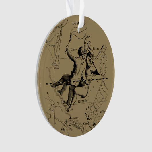 Gemini Constellation Zodiac Hevelius circa 1690 Ornament (voorkant)
