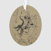 Gemini Constellation Zodiac Hevelius circa 1690 Ornament (voorkant)