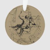 Gemini Constellation Zodiac Hevelius circa 1690 Ornament (voorkant)