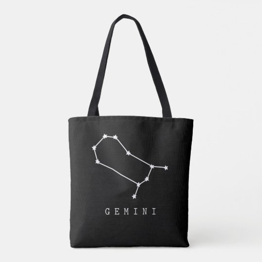 Gemini Constellation Zodiac Sign Canvas tas (Achterkant)