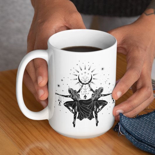 Gemini Dansende Meisjes 15oz Zwarte Rand Mok