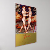 Gemini de tweeling Zodiac teken Verjaardagsfeest Folie Afdrukken (Laagn)