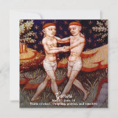 Gemini de tweeling Zodiac teken Verjaardagsfeest Kaart (Voorkant)