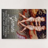 Gemini de tweeling Zodiac teken Verjaardagsfeest Legpuzzel (Horizontaal)