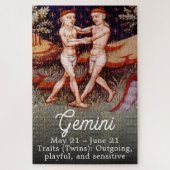 Gemini de tweeling Zodiac teken Verjaardagsfeest Legpuzzel (Verticaal)