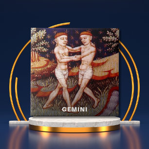 Gemini de tweeling Zodiac teken Verjaardagsfeest Tegeltje
