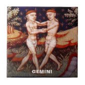 Gemini de tweeling Zodiac teken Verjaardagsfeest Tegeltje (Voorkant)