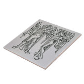 Gemini (de Twins) een illustratie uit de Poeti Tegeltje (Zijkant)