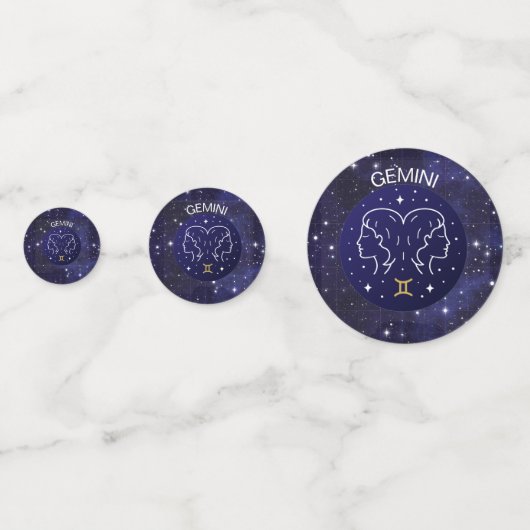 Gemini de Twins Zodiac Design Table Confetti (Voorkanten)