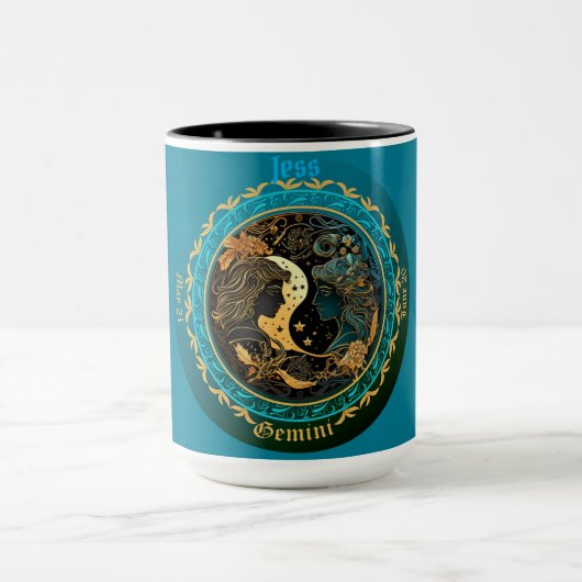 Gemini Dierenriem Aanpasbaar Mok (Midden)