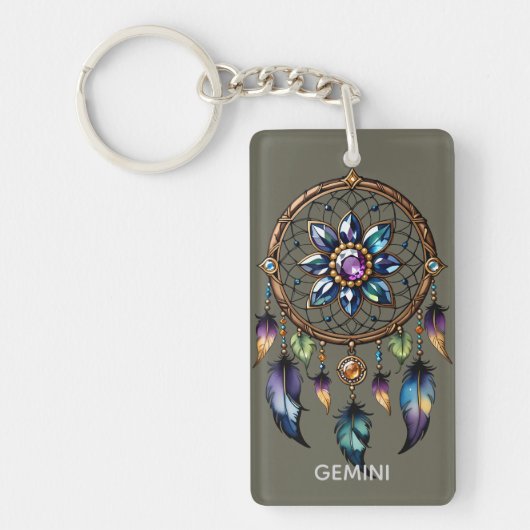 Gemini Dreamcatcher Sleutelhanger (Voorkant)