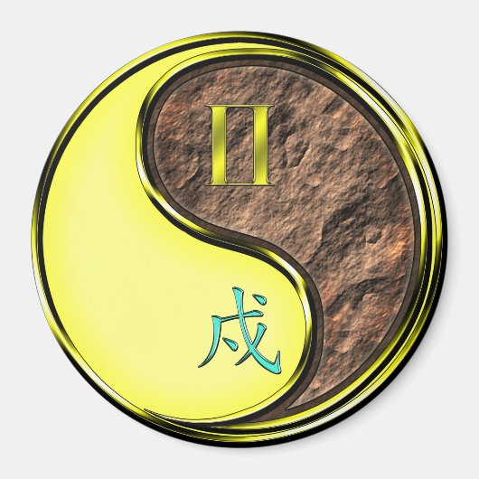 Gemini & Earth Dog Magneet (Voorkant)