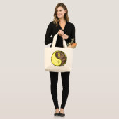 Gemini & Earth Monkey Grote Tote Bag (Voorkant (model))