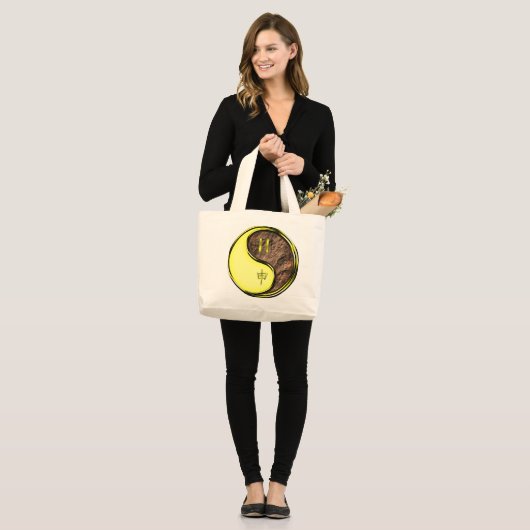 Gemini & Earth Monkey Grote Tote Bag (Voorkant (model))