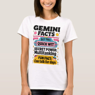 Gemini feiten: snel wit, multitasking en eindeloos t-shirt
