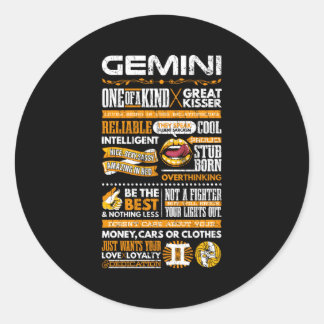 Gemini feiten Zodiac teken Ronde Sticker