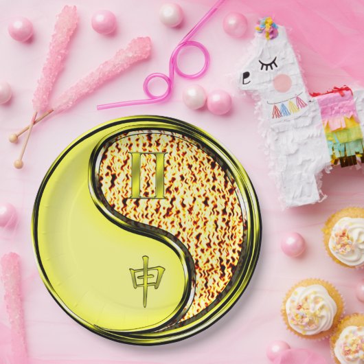 Gemini & Fire Monkey Papieren Bordje (Feest)