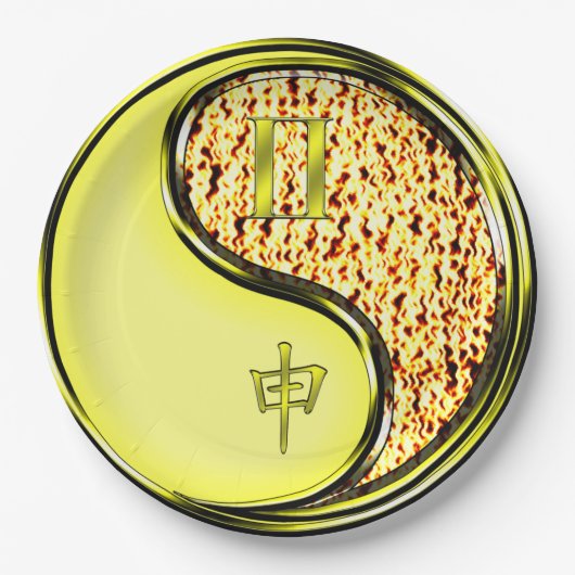 Gemini & Fire Monkey Papieren Bordje (Voorkant)