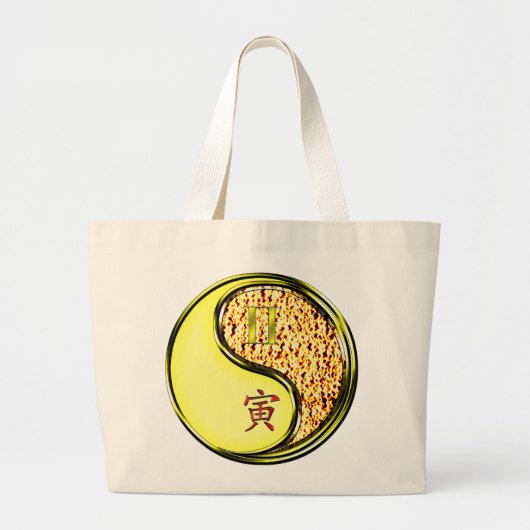 Gemini & Fire Tiger Grote Tote Bag (Voorkant)