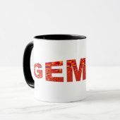 Gemini - Firey Oranje Yellow Blue Mok (Voorkant links)