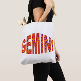 Gemini - Firey Oranje Yellow Blue Tote Bag