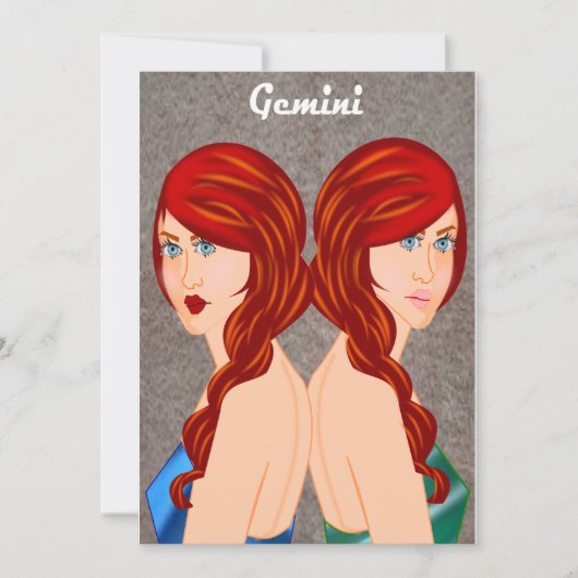 Gemini Flat Card Feestdagenkaart (Voorkant)