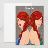 Gemini Flat Card Feestdagenkaart (Voorkant / Achterkant)