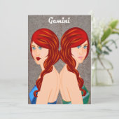 Gemini Flat Card Feestdagenkaart (Staand voorkant)