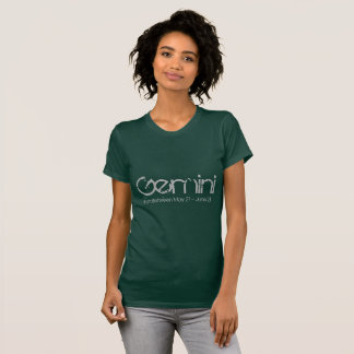 Gemini geboren in mei T-shirt-shirt in Emerald Bir T-shirt