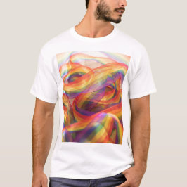 Gemini gegenereerde cascaderende doorzichtige rege t-shirt