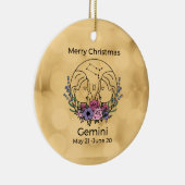 Gemini Geïnspireerd kerstfeest Keramisch Ornament (Rechts)