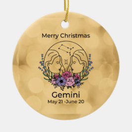 Gemini  Geïnspireerd kerstfeest Keramisch Ornament