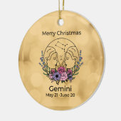 Gemini Geïnspireerd kerstfeest Keramisch Ornament (Links)