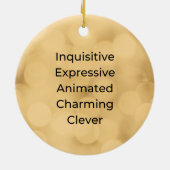 Gemini Geïnspireerd kerstfeest Keramisch Ornament (Achterkant)